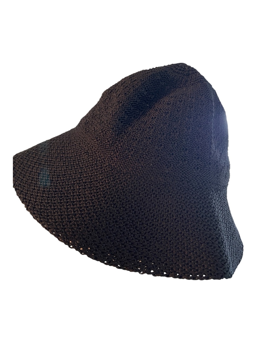 Coolibar Marina Black Women's Crochet Sun Bucket Hat UPF 50+ Sun Protection NWT